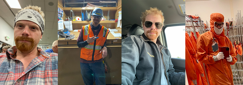 Charles Randolph in typical construction worker dress