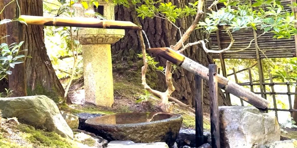 ShiShi-Odoshi: A Poetic Meditation by Charles Randolph – To Speak Online A serene image of a ShiShi-Odoshi bamboo water feature, symbolizing the rhythmic flow of nature and thought. This visual metaphor complements a Charles Randolph poem exploring balance, tension, and emotional leverage—hallmarks of his evolving poetry.