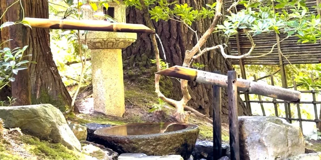 ShiShi-Odoshi: A Poetic Meditation by Charles Randolph – To Speak Online A serene image of a ShiShi-Odoshi bamboo water feature, symbolizing the rhythmic flow of nature and thought. This visual metaphor complements a Charles Randolph poem exploring balance, tension, and emotional leverage—hallmarks of his evolving poetry.