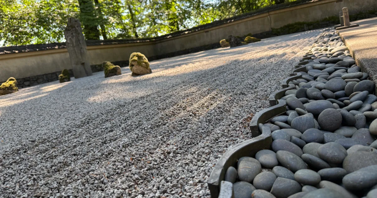 Ordered Stones as a Shoreline – To Speak Online Japanese garden representing the Poetry of Charles Randolph Little Big Things