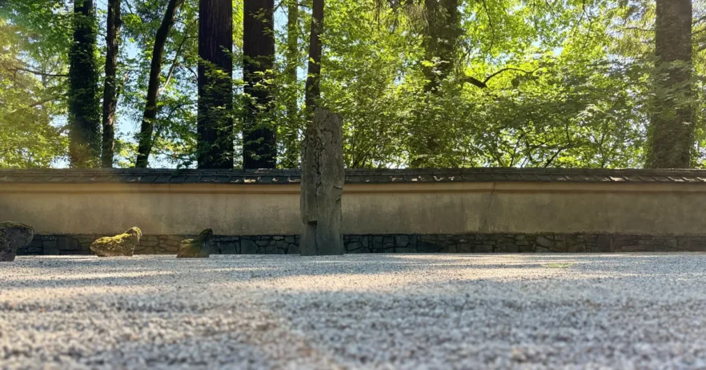 Stone Piller representing Omniscience – To Speak Online Japanese garden representing the Poetry of Charles Randolph Little Big Things