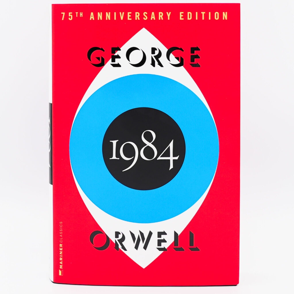 Front cover of 1984 by George Orwell, 75th Anniversary hardcover edition.