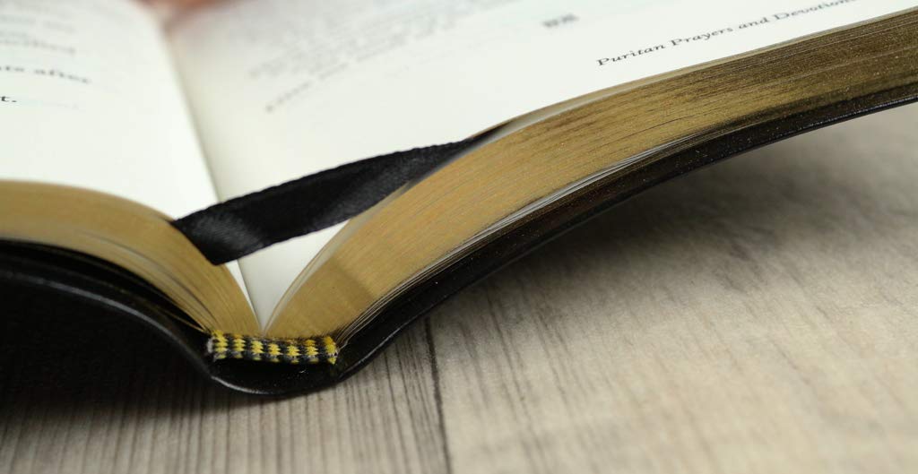 Version 100 – To Speak Online Open book with a black and yellow ribbon bookmark resting on a wooden surface.