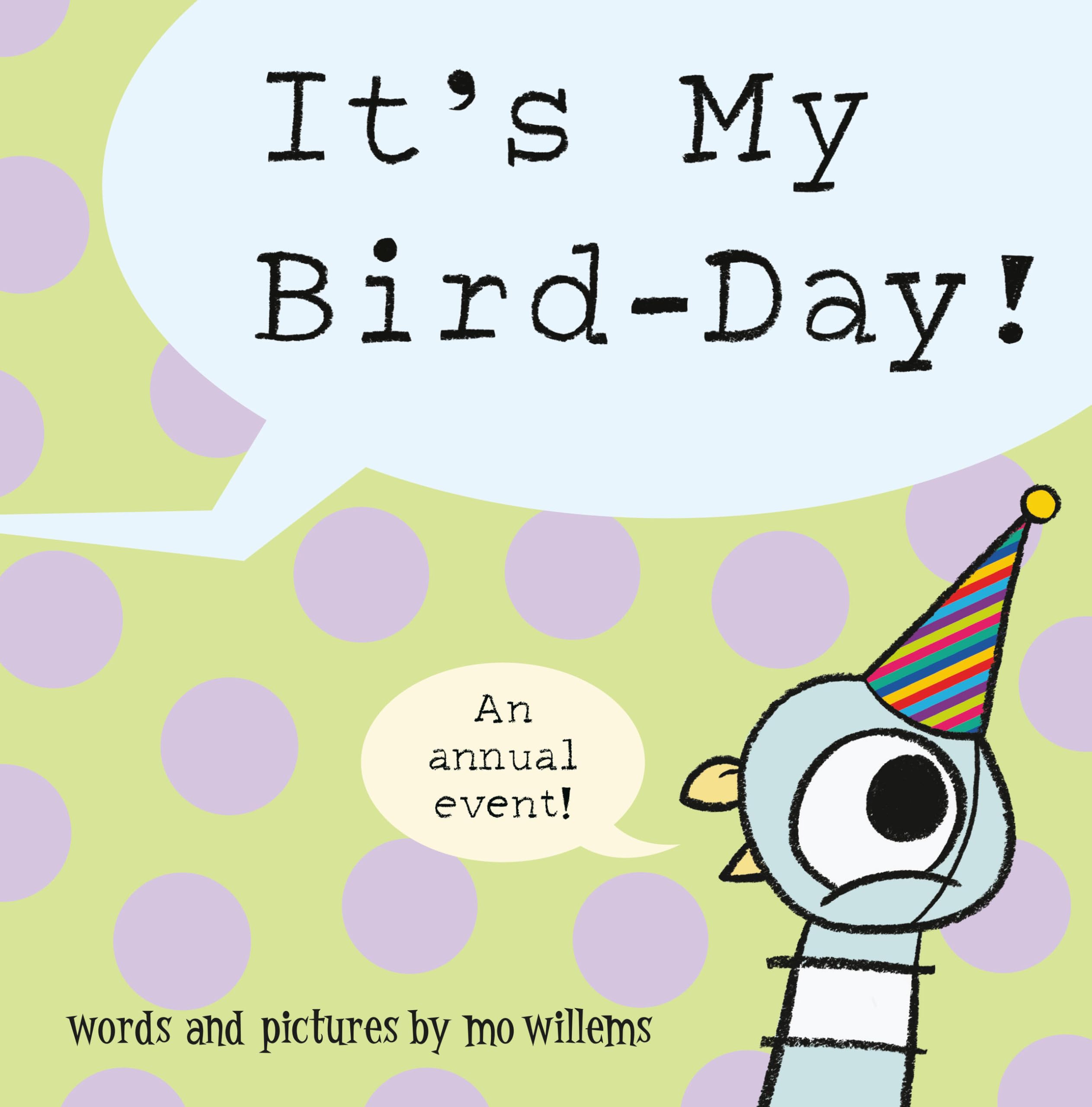 Version 100 – To Speak Online Poster announcing a birthday-style event: 'It’s My Bird-Day!' with a rainbow party hat-wearing penguin and event credit text.