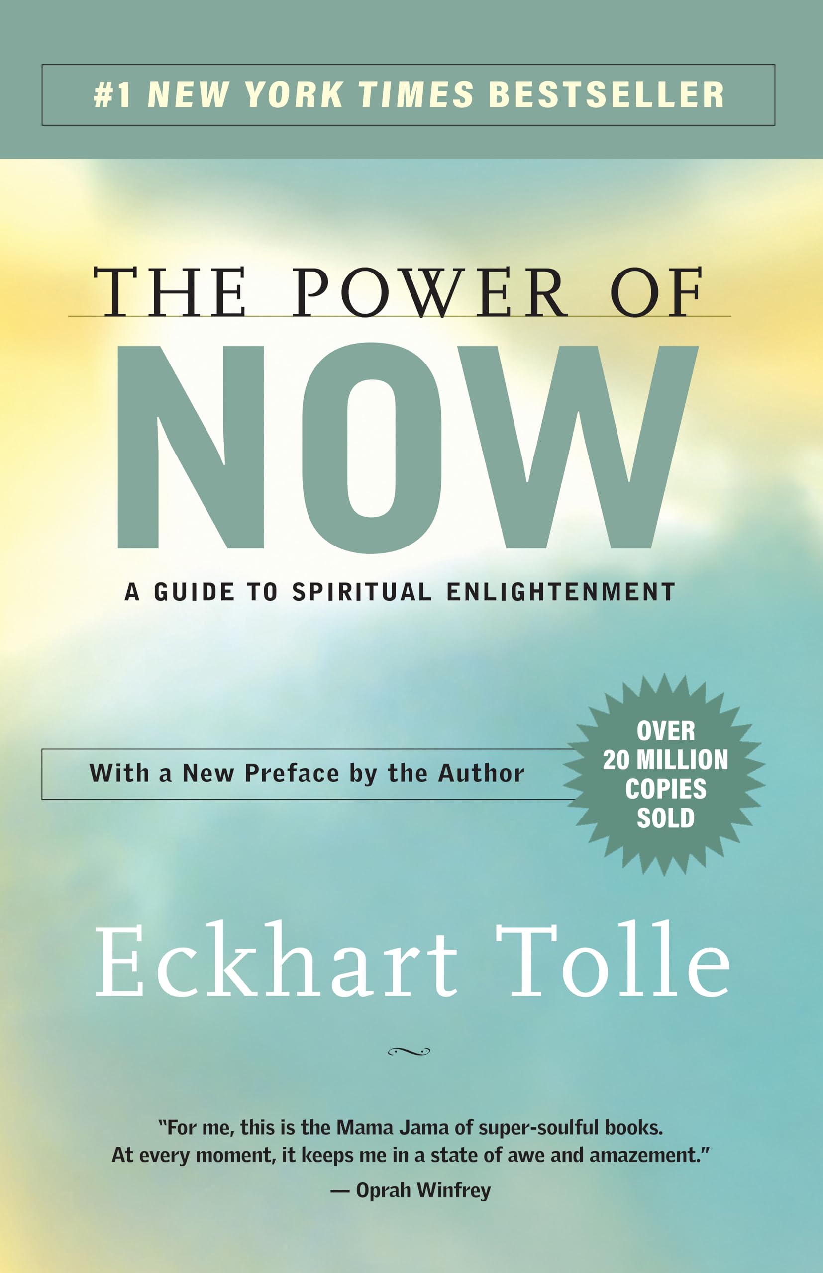 Version 100 – To Speak Online Cover of The Power of Now by Eckhart Tolle with pastel gradient background and bold title text, publisher info and a