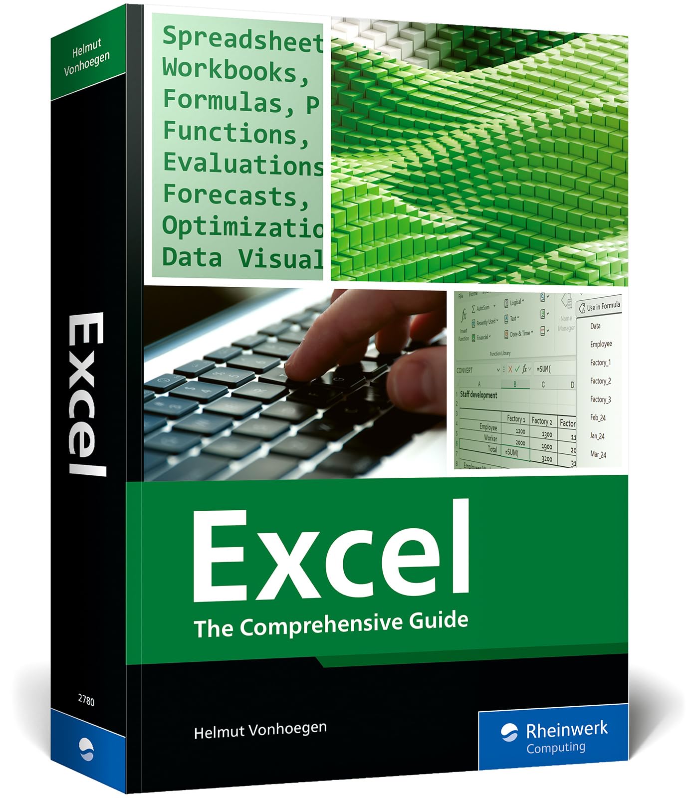 Version 100 – To Speak Online Cover of a book titled Excel: The Comprehensive Guide, featuring a collage of spreadsheet visuals.