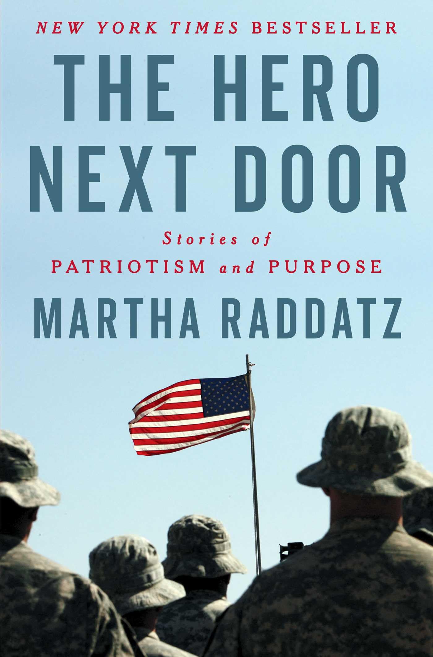 71lzl2L2cALjpg – To Speak Online Book cover for The Hero Next Door featuring soldiers facing away and an American flag against a blue sky.