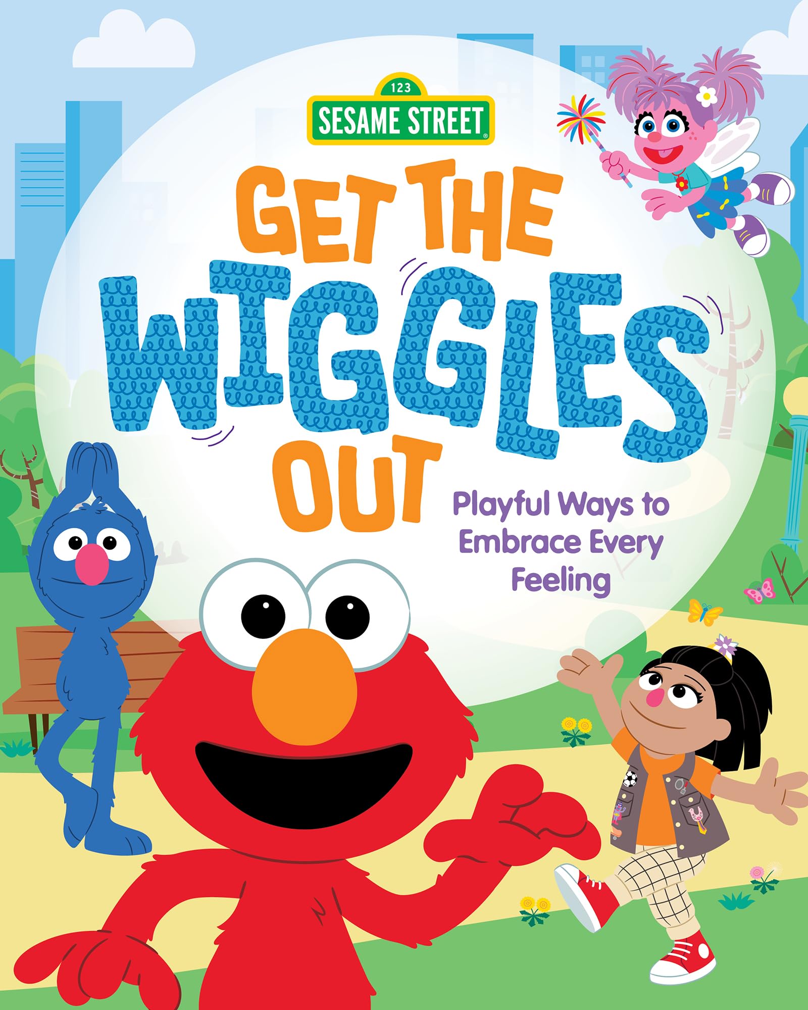 Version 100 – To Speak Online Sesame Street Get the Wiggles Out cover with Elmo center, Grover left, and a girl on the right in a colorful playground scene.
